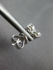 1.48CT DIAMOND 18K WHITE GOLD PRINCESS & MOON CUT INVISIBLE HEART STUD EARRINGS