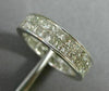 ESTATE 2.31CT PRINCESS DIAMOND 14K WHITE GOLD 3D 2 ROW ETERNITY ANNIVERSARY RING