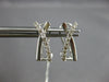 ESTATE .38CT DIAMOND 14KT WHITE GOLD 3D CRISS CROSS X CLIP ON HANGING EARRINGS