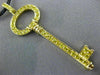ESTATE LARGE 1.01CT FANCY YELLOW DIAMOND 18KT YELLOW GOLD KEY TO HEART PENDANT