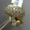 ESTATE WIDE .90CT ROUND & BAGUETTE DIAMOND 14K YELLOW GOLD 3D INFINITY LOVE RING