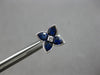 1.79CT DIAMOND & AAA SAPPHIRE 14KT WHITE GOLD ROUND & PEAR SHAPE STUD EARRINGS