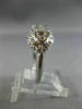 ANTIQUE WIDE .50CT DIAMOND PLATINUM 3D FILIGREE WEDDING ANNIVERSARY RING #26220