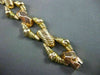 ANTIQUE WIDE 14KT YELLOW & ROSE GOLD OPEN DIAMOND CUT LINK BRACELET CUTE! #22602
