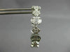 ESTATE EXTRA LARGE 3.38CT DIAMOND 18KT WHITE GOLD HOOP HUGGIE HANGING EARRINGS