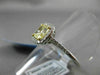 ESTATE .98CT IGI / GIA FANCY YELLOW DIAMOND 18KT WHITE GOLD 3D ENGAGEMENT RING