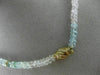 ESTATE 101.54CT DIAMOND & AAA AQUAMARINE 18K YELLOW GOLD BY THE YARD NECKLACE