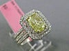 ESTATE LARGE GIA 2.03CT DIAMOND 18KT TWO TONE GOLD OCTAGON HALO ENGAGEMENT RING