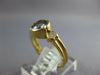 1.15CT DIAMOND & TANZANITE 14K YELLOW GOLD CLASSIC 3 STONE BEZEL ENGAGEMENT RING