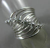 ESTATE LARGE .66CT DIAMOND 18K WHITE GOLD MULTI ROW SHARED PRONG ETOILE FUN RING