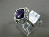 1.74CT DIAMOND & AAA AMETHYST 14KT WHITE GOLD 3D OPEN FILIGREE ETOILE FUN RING
