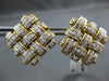 ESTATE LARGE GARAVELLI 1.68CT DIAMOND 18KT TWO TONE GOLD CLIP ON EARRINGS #21846