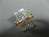 ESTATE .69CT DIAMOND 14KT WHITE & ROSE GOLD 3D MULTI ROW CRISS CROSS FUN RING