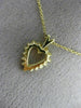 ESTATE SMALL .30CT DIAMOND 14KT YELLOW GOLD 3D CLASSIC OPEN HEART PENDANT #10801