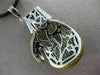 LARGE 3.52CT WHITE & FANCY YELLOW DIAMOND 18K WHITE GOLD 3D BOXING GLOVE PENDANT
