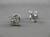 ANTIQUE 1.13CT DIAMOND PEAR CLUSTER 14K WHITE GOLD EARRINGS PEAR & ROUNDS #17126