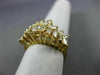 ANTIQUE WIDE 2.02CT DIAMOND 14K YELLOW GOLD 3D TWO ROW WAVE COCKTAIL RING #17494