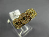 ESTATE WIDE .22CT DIAMOND 18KT WHITE & ROSE GOLD 3D SQUARE HALO ANNIVERSARY RING