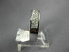 WIDE .84CT DIAMOND 14K WHITE GOLD 3D PRINCESS TWO ROW INVISIBLE ANNIVERSARY RING