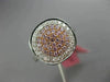 ESTATE WIDE .61CT WHITE & PINK DIAMOND 18KT WHITE & ROSE GOLD ROUND CLUSTER RING