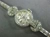 ANTIQUE CROTON .72CT OLD MINE DIAMOND 14KT WHITE GOLD 3D ART DECO WATCH #2208