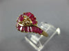 1.16CT DIAMOND & AAA RUBY 14KT WHITE GOLD MULTI SHAPE FLOWER INFINITY LOVE RING