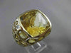 ESTATE LARGE 23.08CTW DIAMOND & AAA YELLOW TOPAZ 14KT YELLOW GOLD ETOILE RING