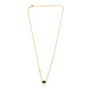 1.32CT DIAMOND & AAA EMERALD 14KT YELLOW GOLD OVAL & ROUND BY THE YARD NECKLACE