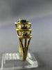 ANTIQUE 1.60CT SAPPHIRE 14KT YELLOW GOLD GRADUATING MARQUISE PYRAMID RING #22654