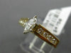ESTATE .43CT ROUND & MARQUISE DIAMOND 14K YELLOW GOLD 3D CLASSIC ENGAGEMENT RING