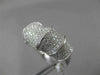 ESTATE WIDE 1.54CT DIAMOND PAVE 18KT WHITE GOLD FANCY 3D BAMBOO RING STUNNING!!!