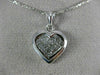 ESTATE .55CT DIAMOND 14KT WHITE GOLD 3D CLASSIC INVISIBLE HEART PENDANT #14095