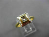 ESTATE .58CT DIAMOND 18KT WHITE & YELLOW GOLD PRINCESS CUT ENGAGEMENT RING #1273
