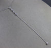 ESTATE .26CT DIAMOND 14KT WHITE GOLD 3D ELONGATED 5 STONE LARIAT LOVE NECKLACE