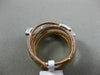 ESTATE .16CT DIAMOND 18KT WHITE & ROSE GOLD 3D MULTI ROW CRISS CROSS MESH RING