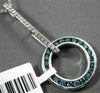 ESTATE .81CT WHITE & BLUE DIAMOND 14KT WHITE GOLD 3D CIRCLE OF LIFE KEY PENDANT