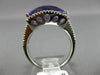 ESTATE 6.31CT DIAMOND & AMETHYST 14KT WHITE GOLD 3D OPEN HALO FILIGREE FUN RING