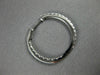 .50CT DIAMOND 14KT WHITE GOLD 3D CLASSIC 1.5mm INSIDE OUT LOVE HOOP EARRINGS