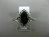 LARGE 1.08CT DIAMOND & AAA MARQUISE SAPPHIRE 14K WHITE GOLD HALO ENGAGEMENT RING