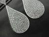 ESTATE LARGE 3.35CT DIAMOND 18KT WHITE GOLD 3D RAIN DROP FLOATING DROP EARRINGS