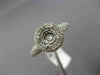 ESTATE .78CT DIAMOND ROUND 14KT WHITE GOLD 3D HALO SEMI MOUNT ENGAGMENT RING