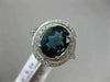 LARGE 2.89CT ROUND DIAMOND & AAA OVAL 14K WHITE GOLD DOUBLE HALO ENGAGEMENT RING