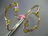 ESTATE LARGE 4.44CT DIAMOND AAA AMETHYST & PERIDOT 14K ROSE GOLD BANGLE BRACELET