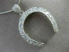 ESTATE LARGE PLATINUM 2.60CT DIAMOND 3D HORSESHOE LUCKY FLOATING PENDANT #21965