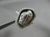 ESTATE LARGE .65CT DIAMOND 18KT WHITE GOLD 3D NUGGET HALO MATTE & SHINY FUN RING