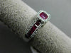 ESTATE 1.29CT ROUND DIAMOND & RUBY 14K WHITE GOLD HALO FRIENDSHIP PROMISE RING