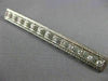 ANTIQUE LONG .50CT DIAMOND PLATINUM 3D OPEN RECTANGULAR FILIGREE PIN BROOCH