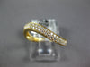 ESTATE .26CT DIAMOND 18KT YELLOW GOLD 3D TWO ROW PAVE CLASSIC WAVE FUN RING