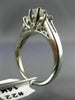 ESTATE 1.0CT DIAMOND 14K WHITE GOLD 3D PAST PRESENT FUTURE ENGAGEMENT RING 22133