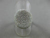 ESTATE MASSIVE 1.89CT DIAMOND 18KT WHITE GOLD 3D PAVE CIRCULAR COCKTAIL RING VVS